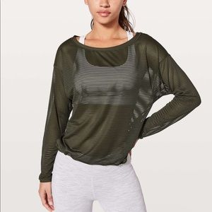 Excellent Lululemon Lean In Top Green Size 4